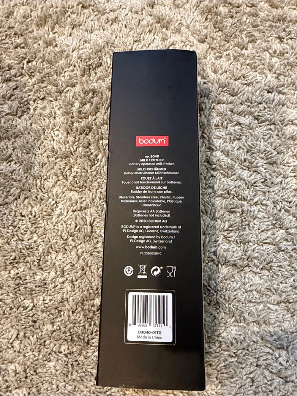 Bodum Black Handheld Milk Frother